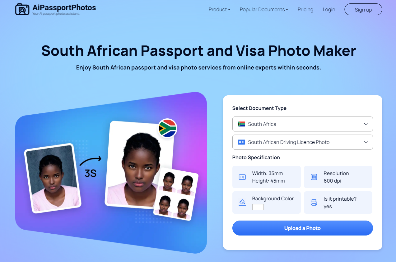 Make South Africa Passport And Visa Photo With No Hassle