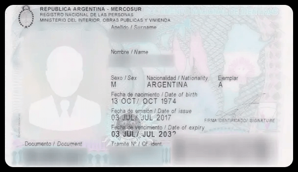 argintina resident card