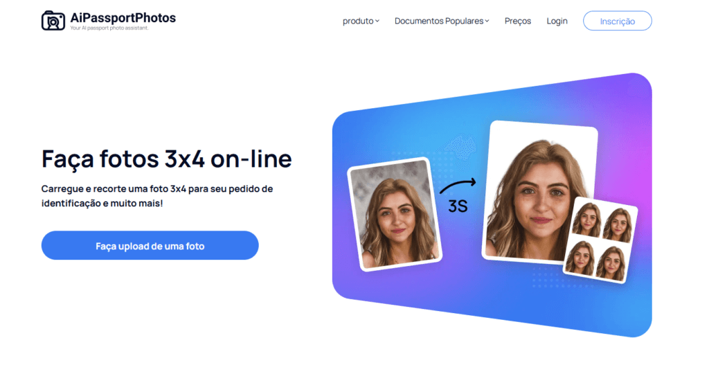 Launch the AiPassportPhotos online passport photo editor