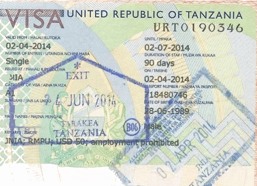 Visas for Tanzania