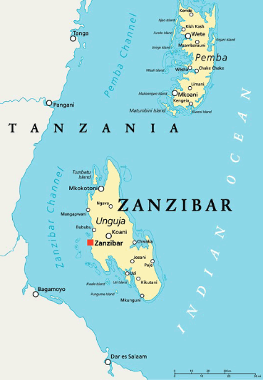 a map of Zanzibar