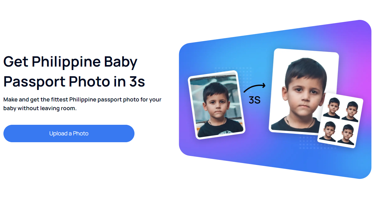 Your Philippine Baby Passport Photo Maker & Editor