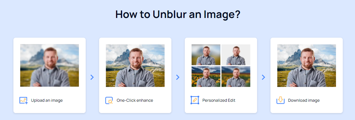 How to unblur an image on AiPassportPhotos