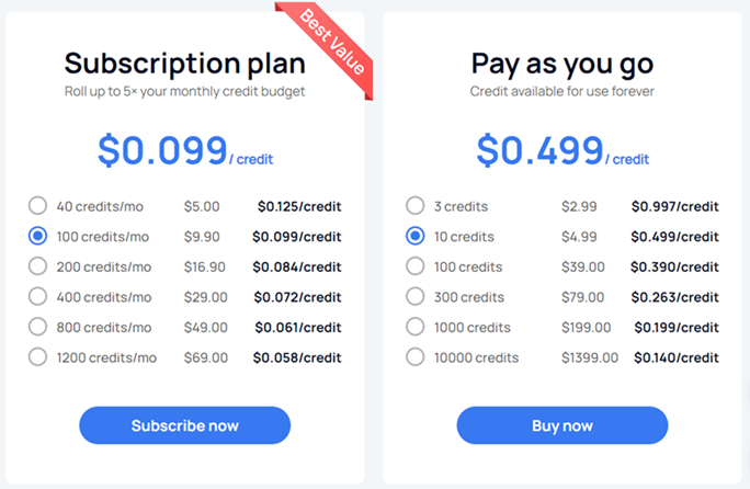 AiPassportPhotos pricing page