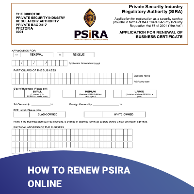 How to Renew PSiRA Online [2024 First & Second Renewal]