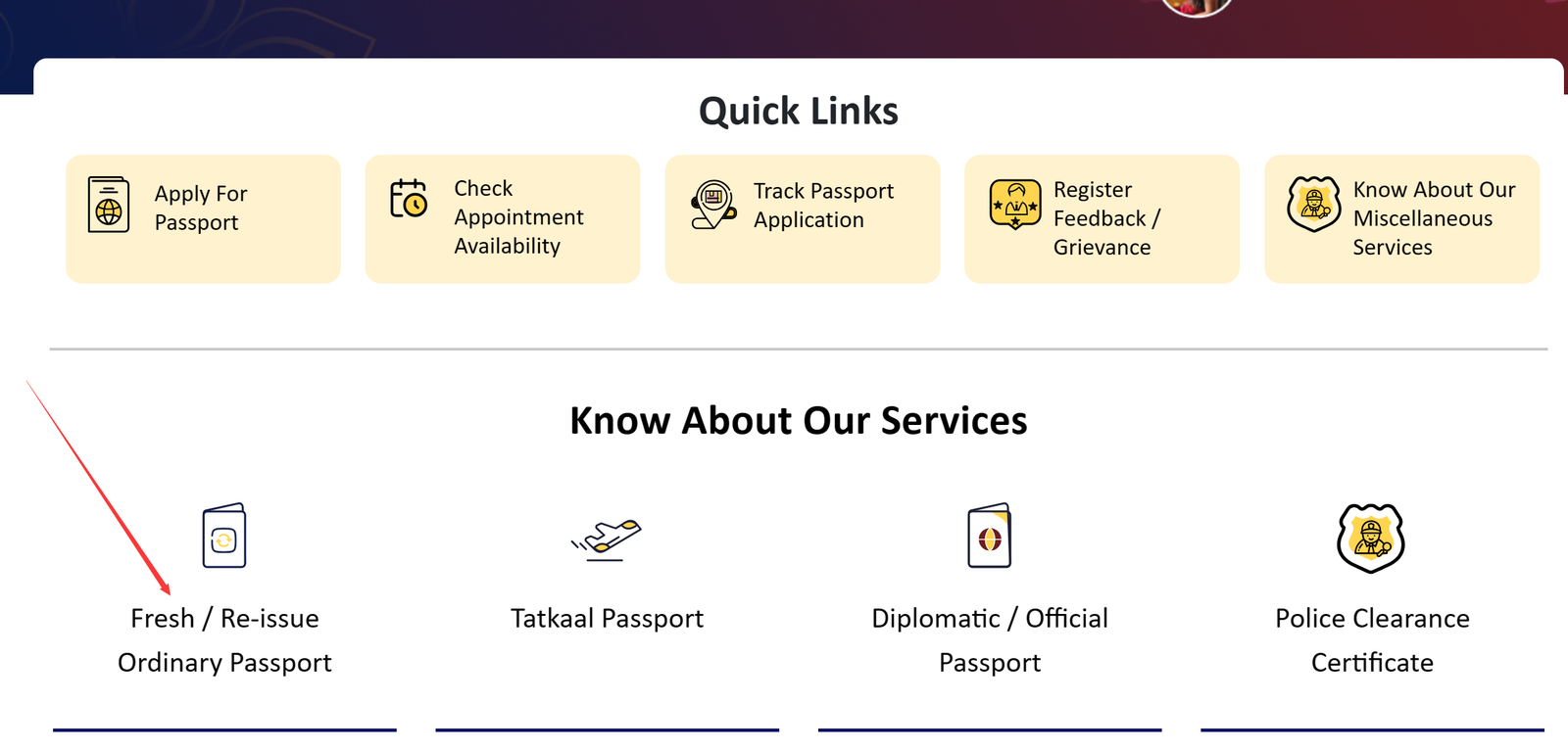 apply or renew passport on passport seva