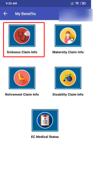 sickness claim info