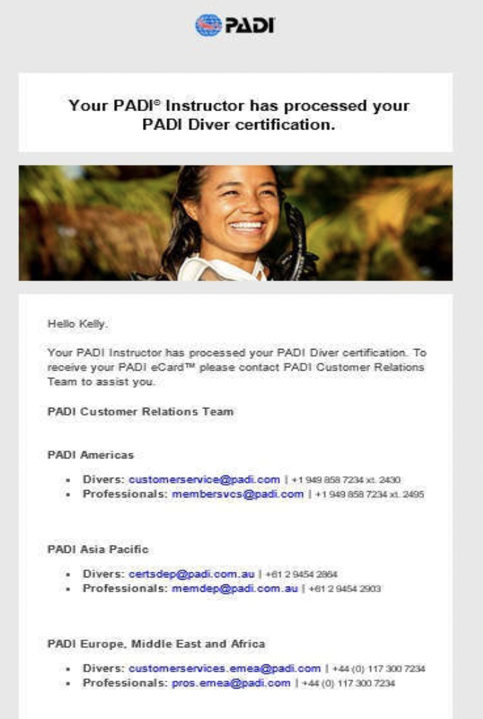 padi account