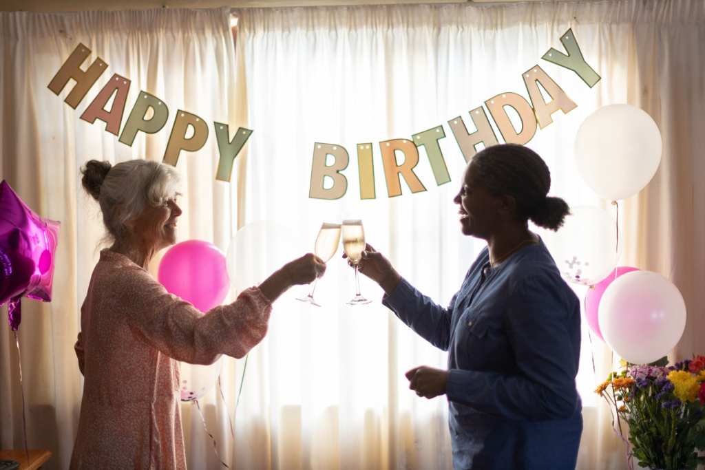 two woman celebrating birthday