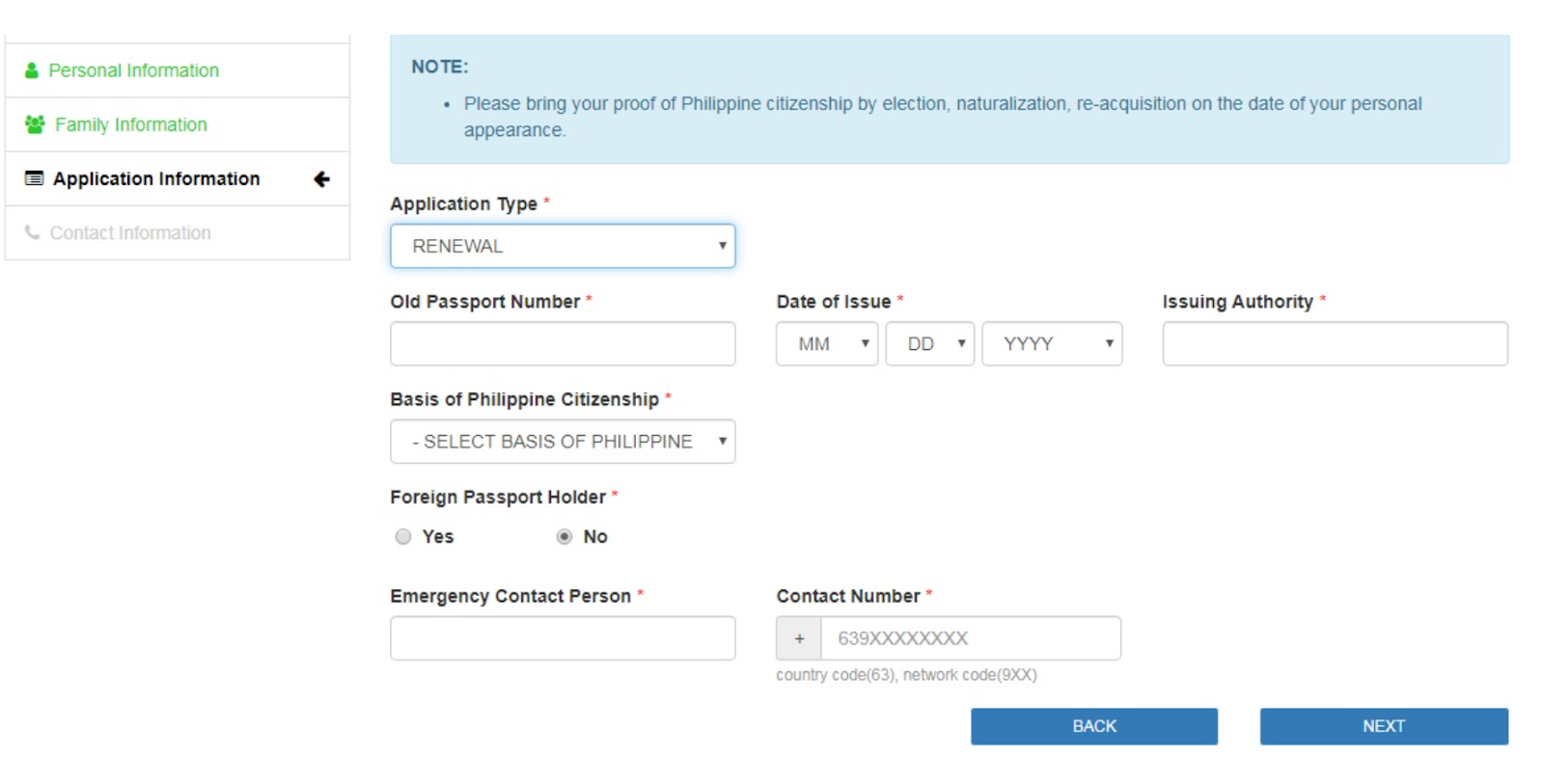 renew philippine passport online