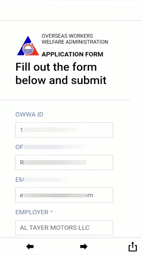 fill out the owwa membership renewal form