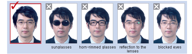 passport photo glasses