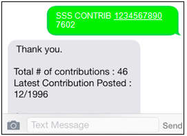 check your SSS monthly contributions via SMS