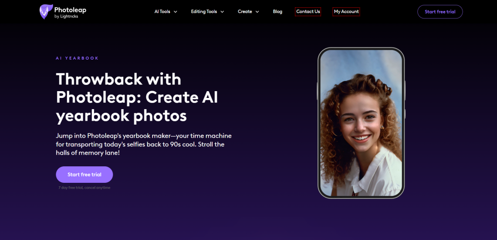 Photoleap ai yearbook photo