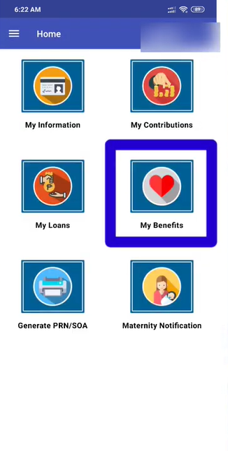 my benefits on SSS mobile app