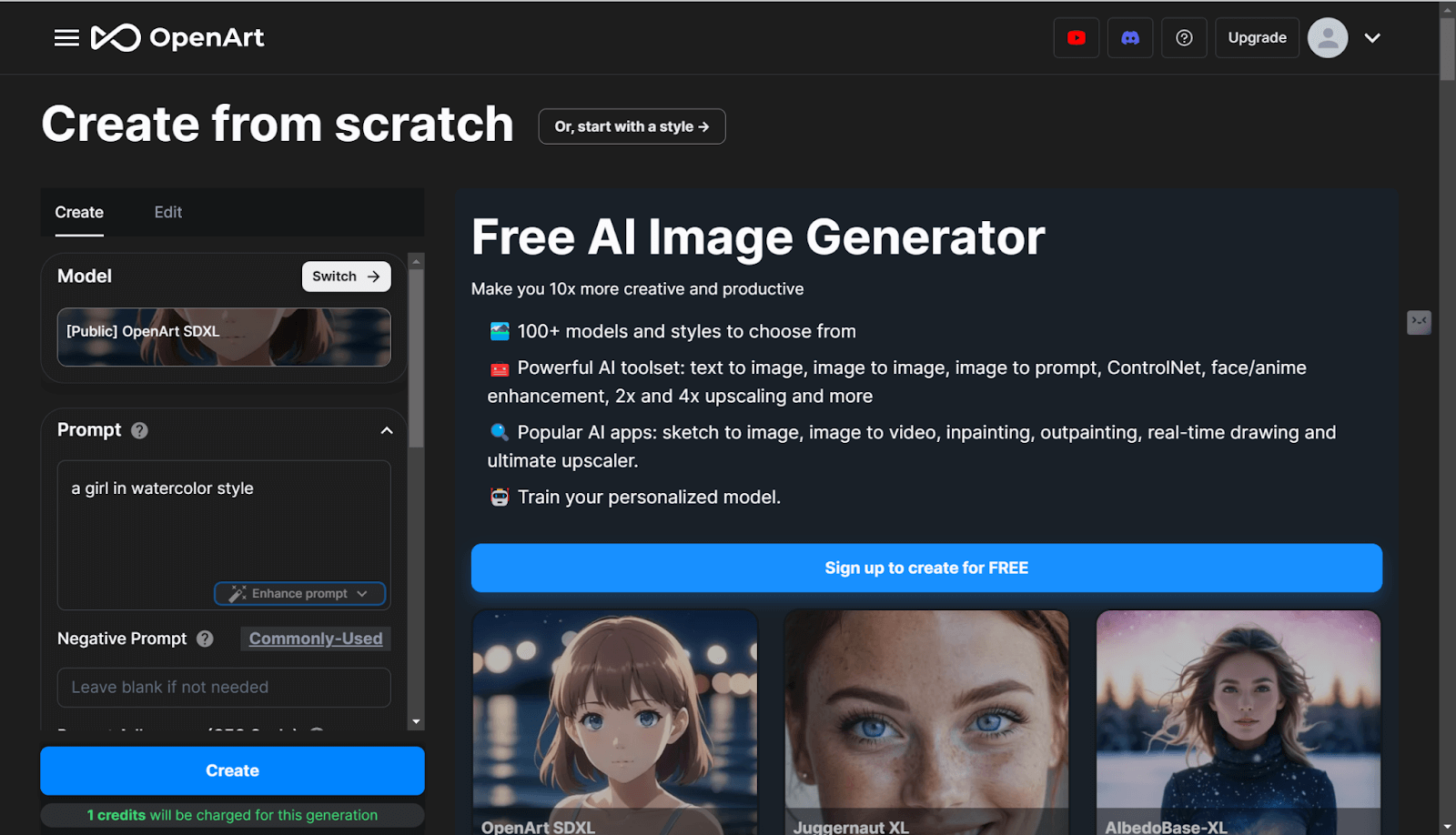 ai image generator on OpenArt