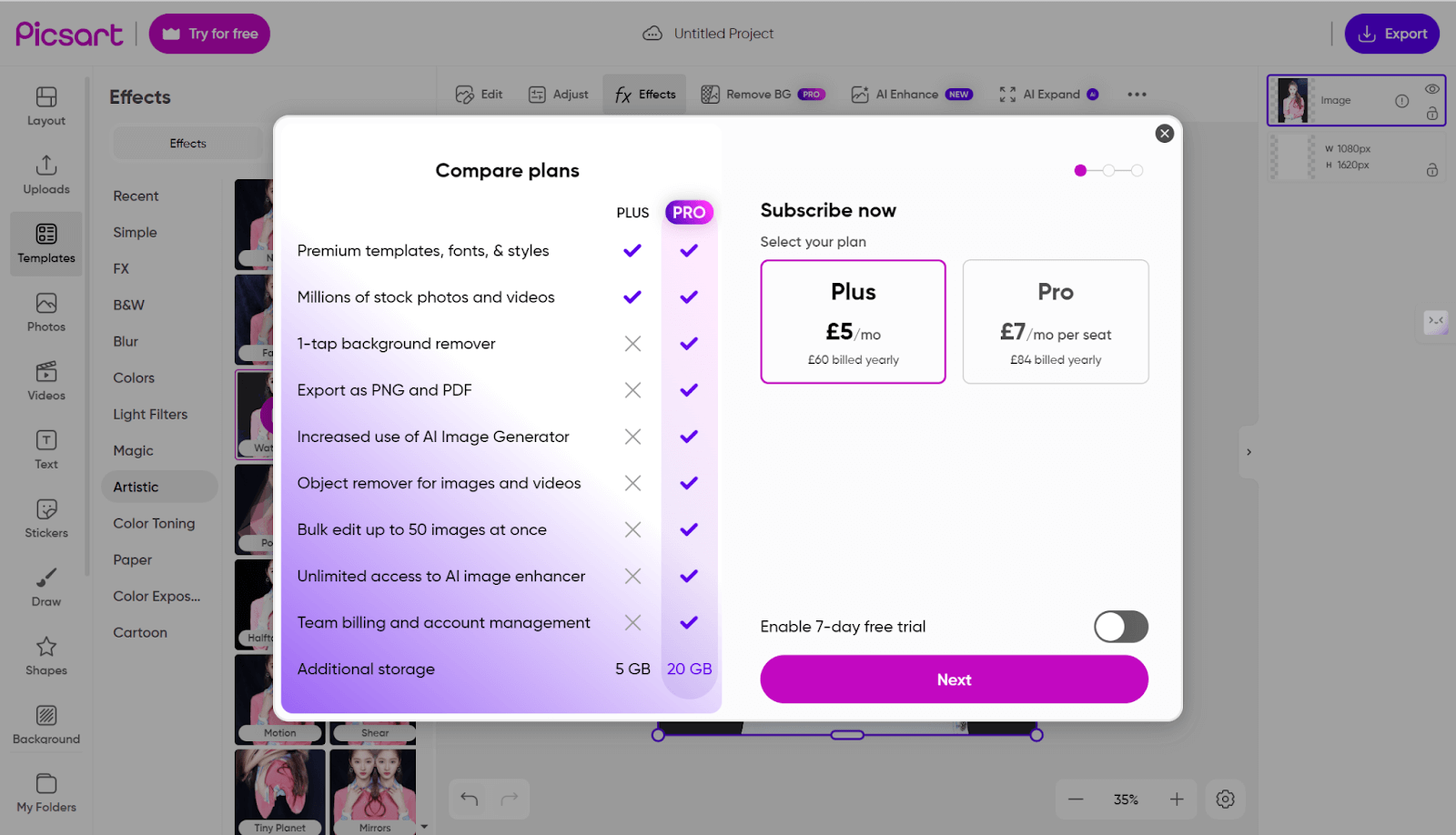 picsart pricing