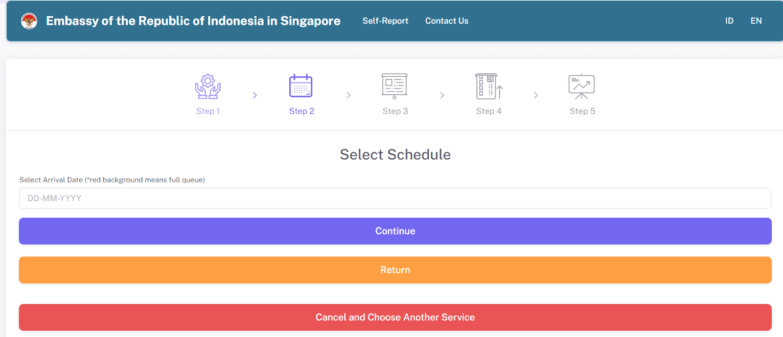 Select an available date for your appointment