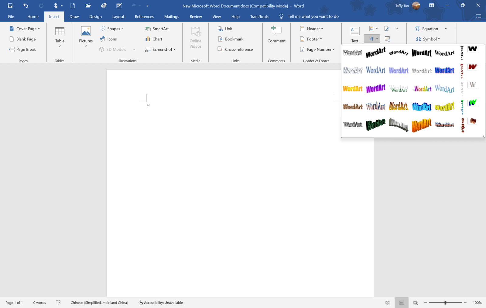 Flip Text in Word