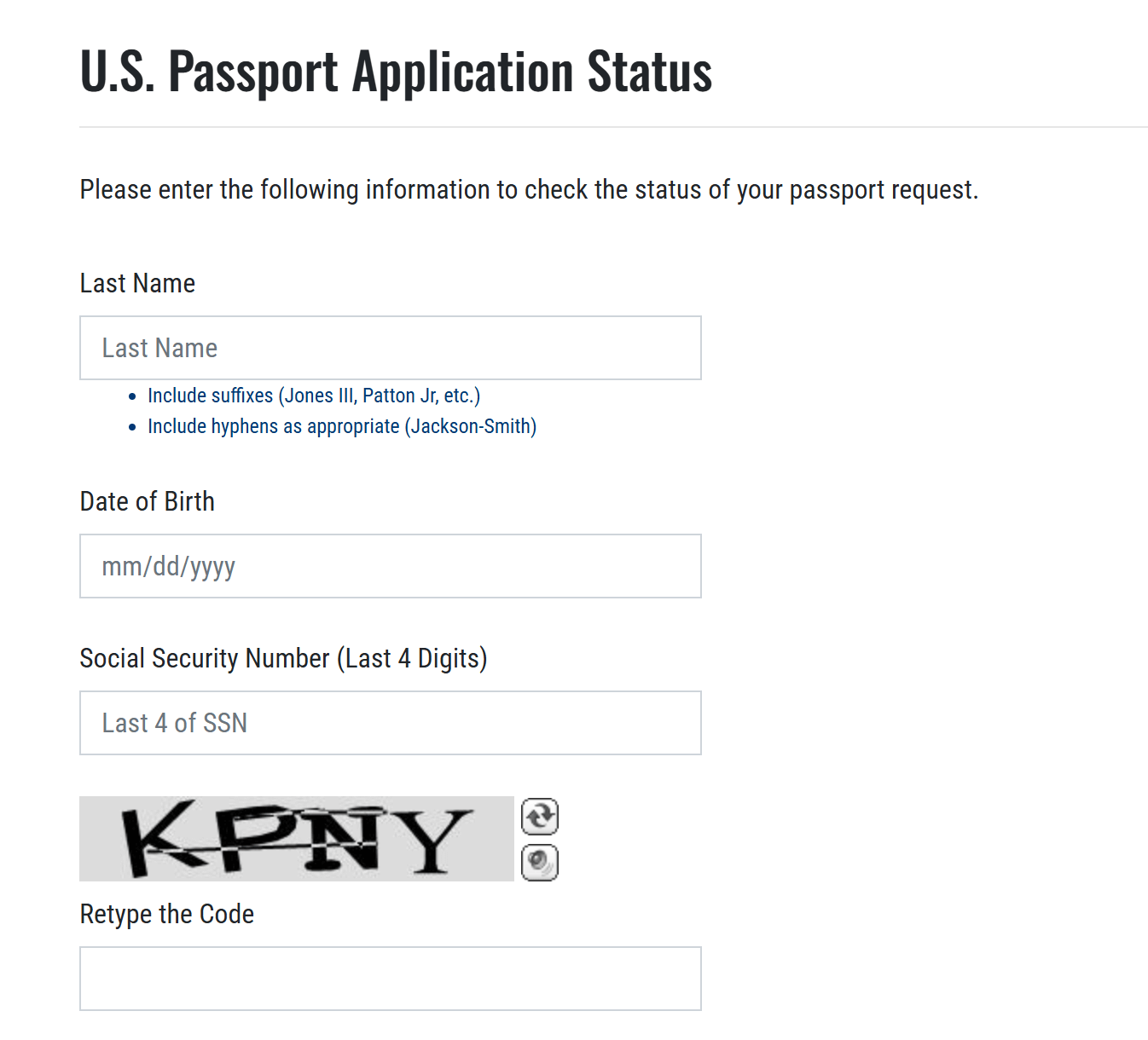 check us passport application status