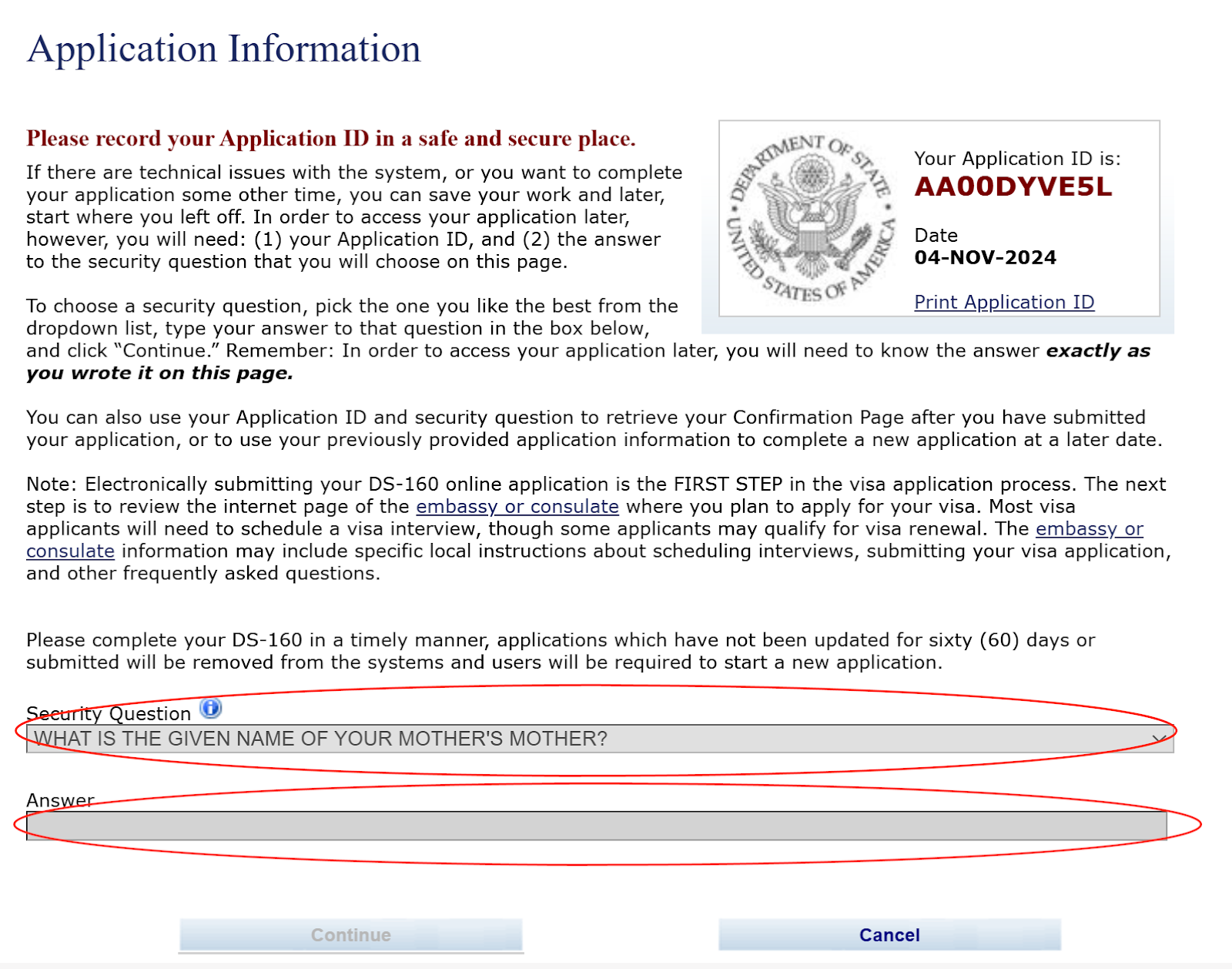 us vsa application information