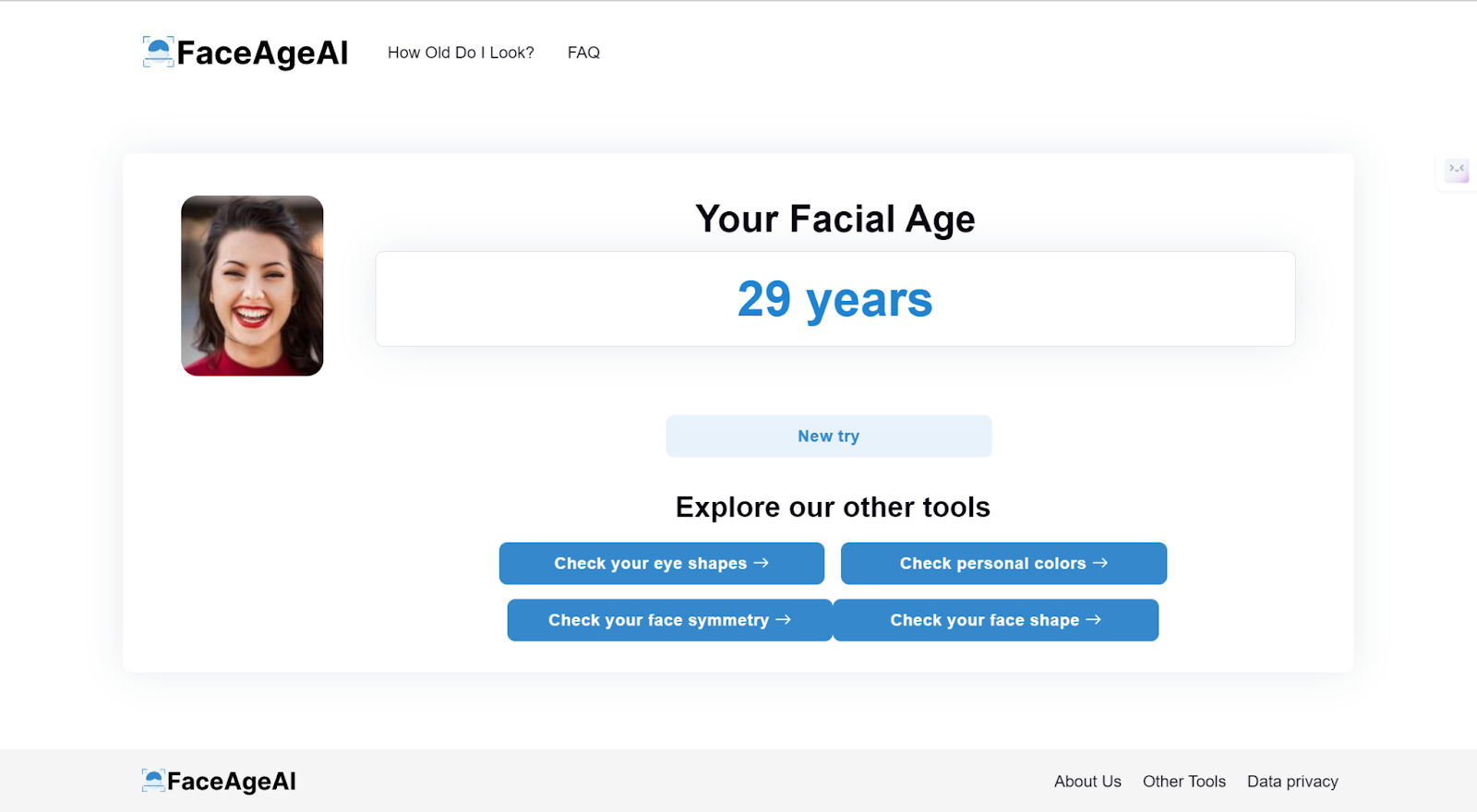 get face age result