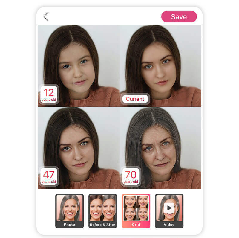 youcam makeup age detector interface