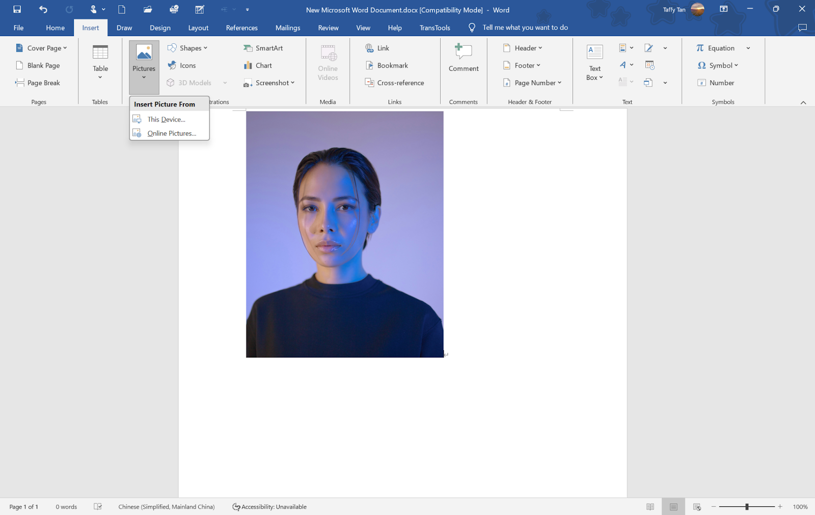 Flip a Picture in Word