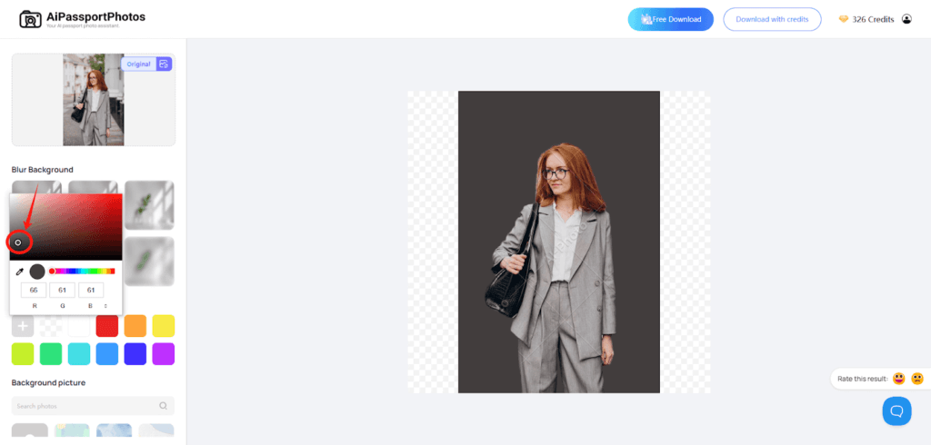 add black background to photo online