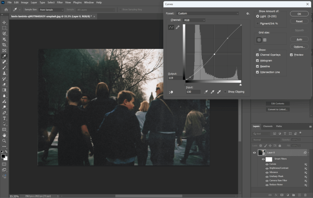 adjust brightness and contrast on photoshop