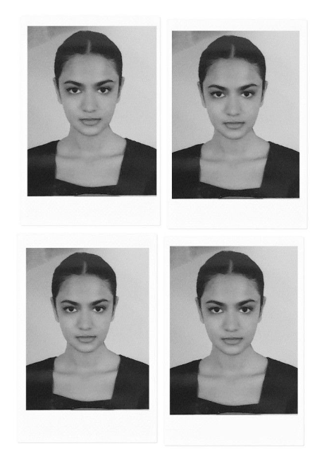 black and white passport photos