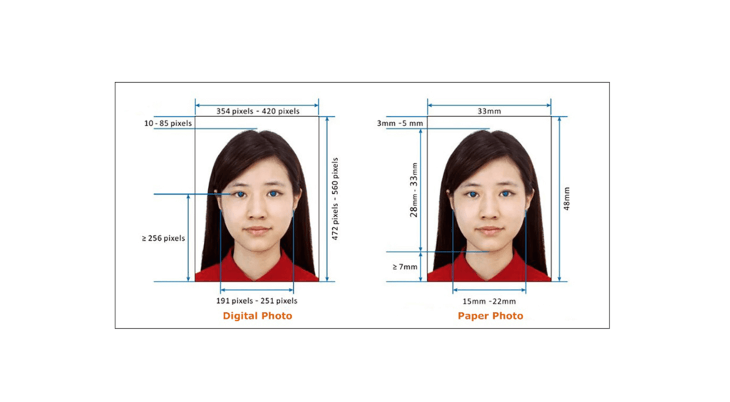 china visa photo requirements