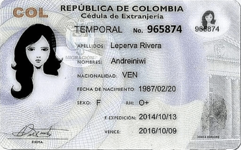 colombia resident visa