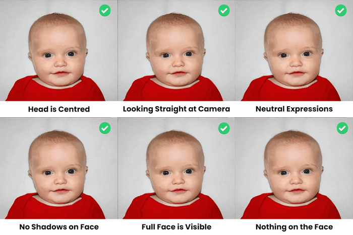 color for infants in passport photos