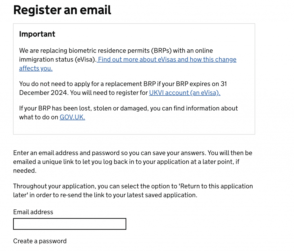 register an email