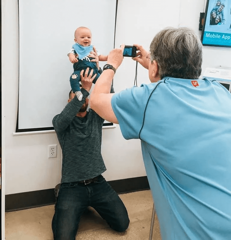 take a baby passport photo at home