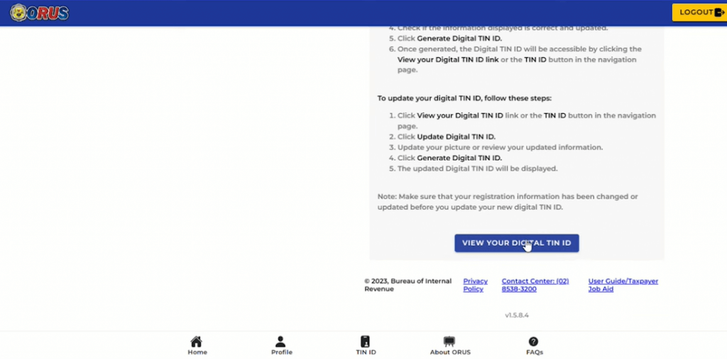 View Your Digital TIN ID