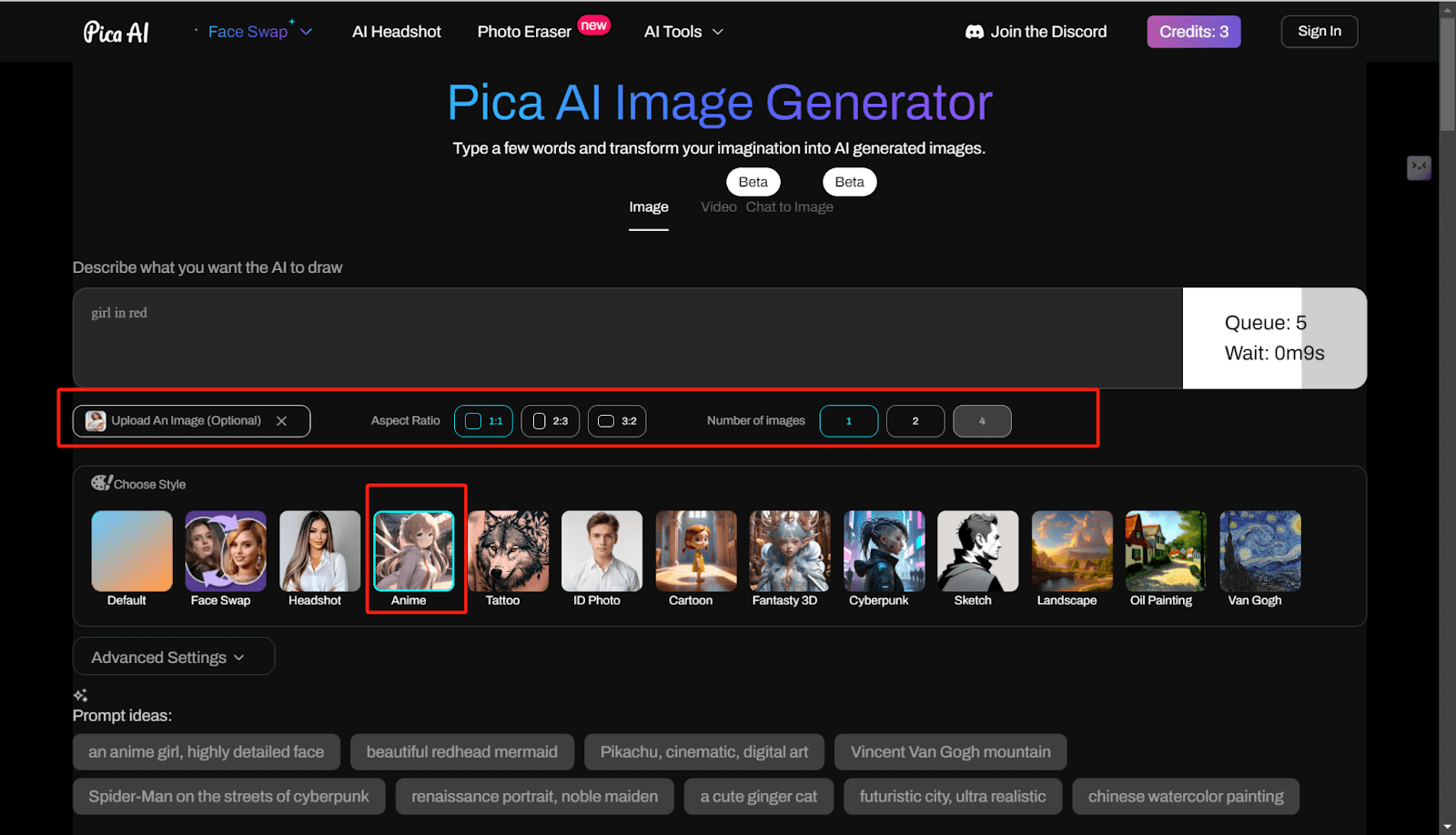 Pica AI image generator