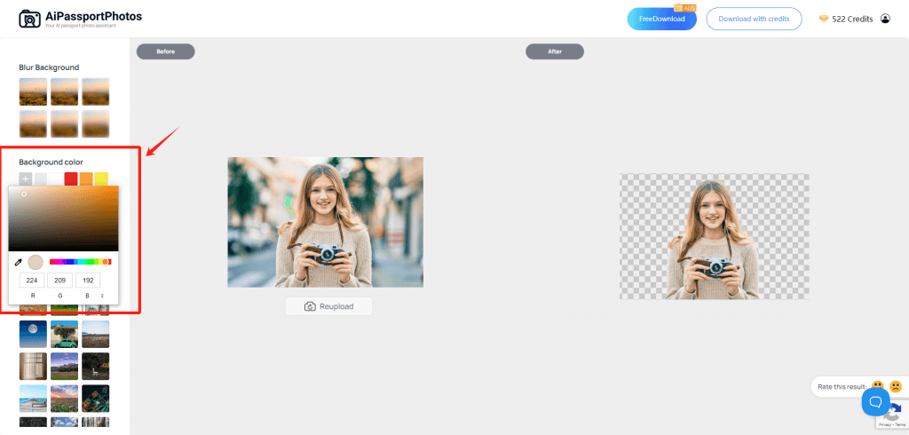 add a new background to photo online