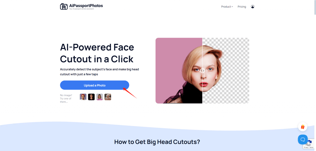 aipassportphotos face cutout