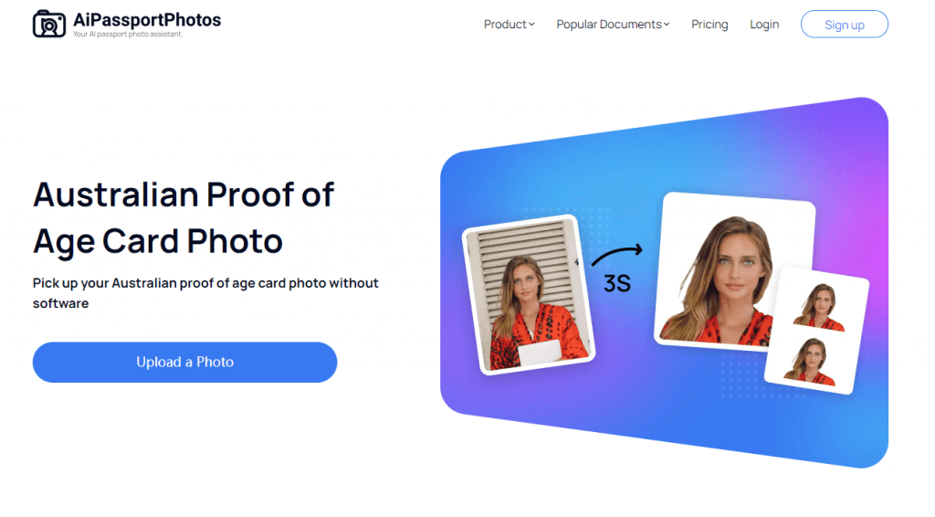 make australian proof of age card photos online