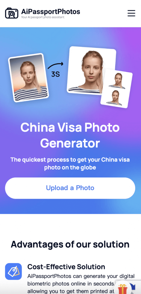 crop china visa photo online