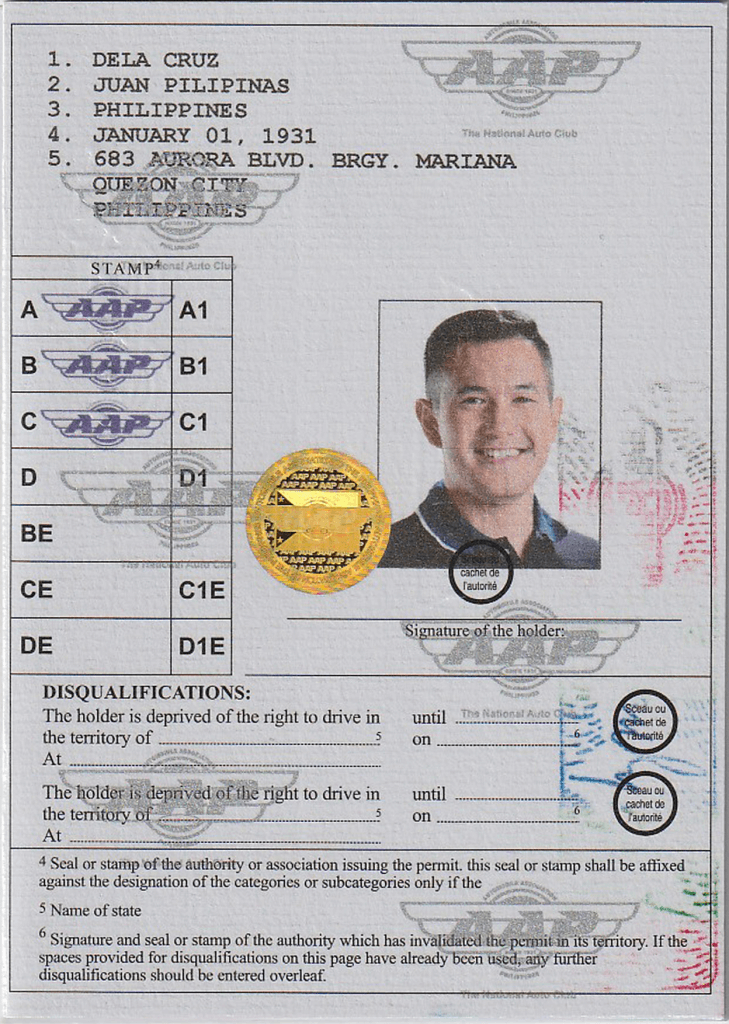 philippine international driver's license