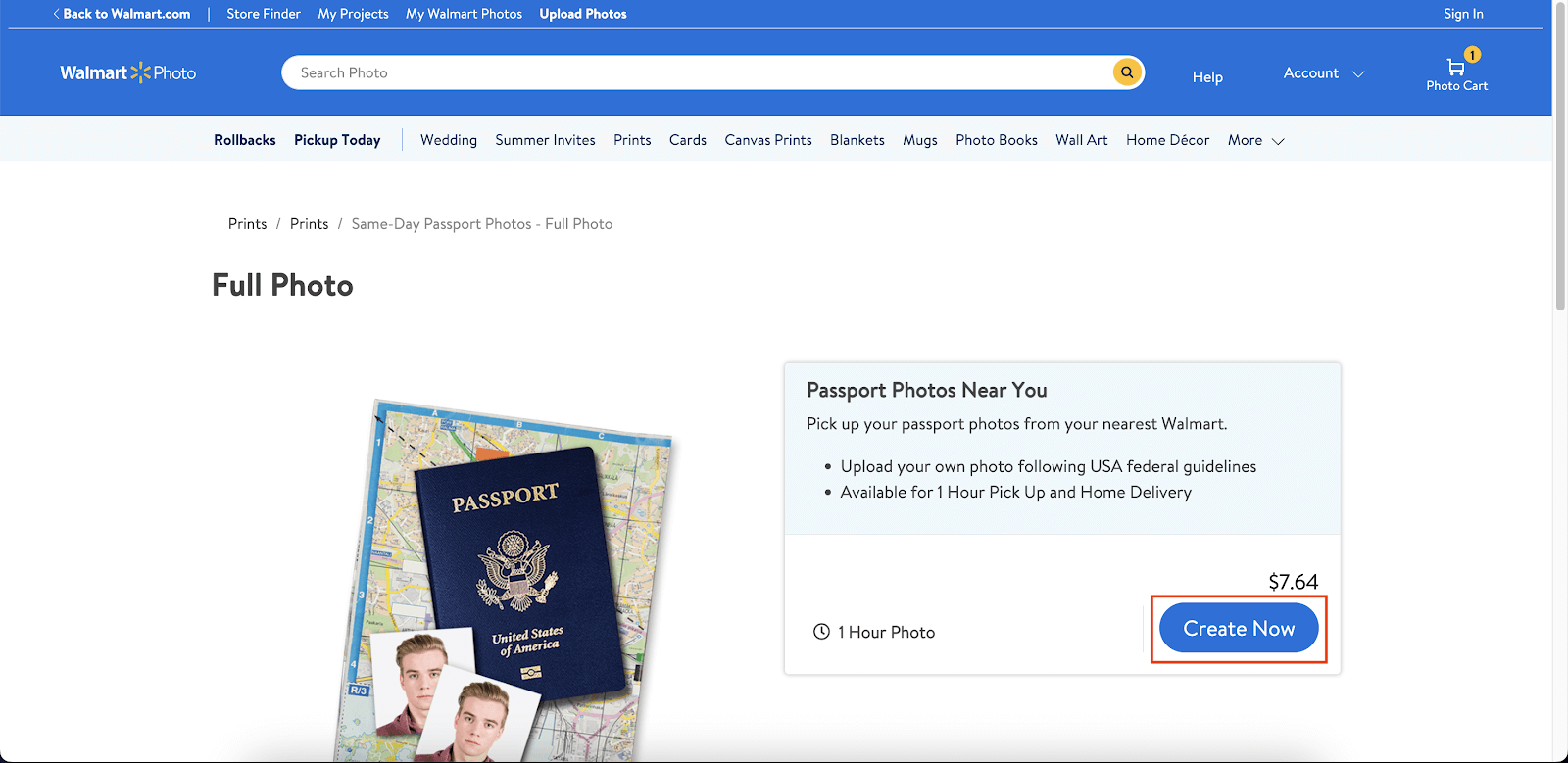 print passport photos at walmart