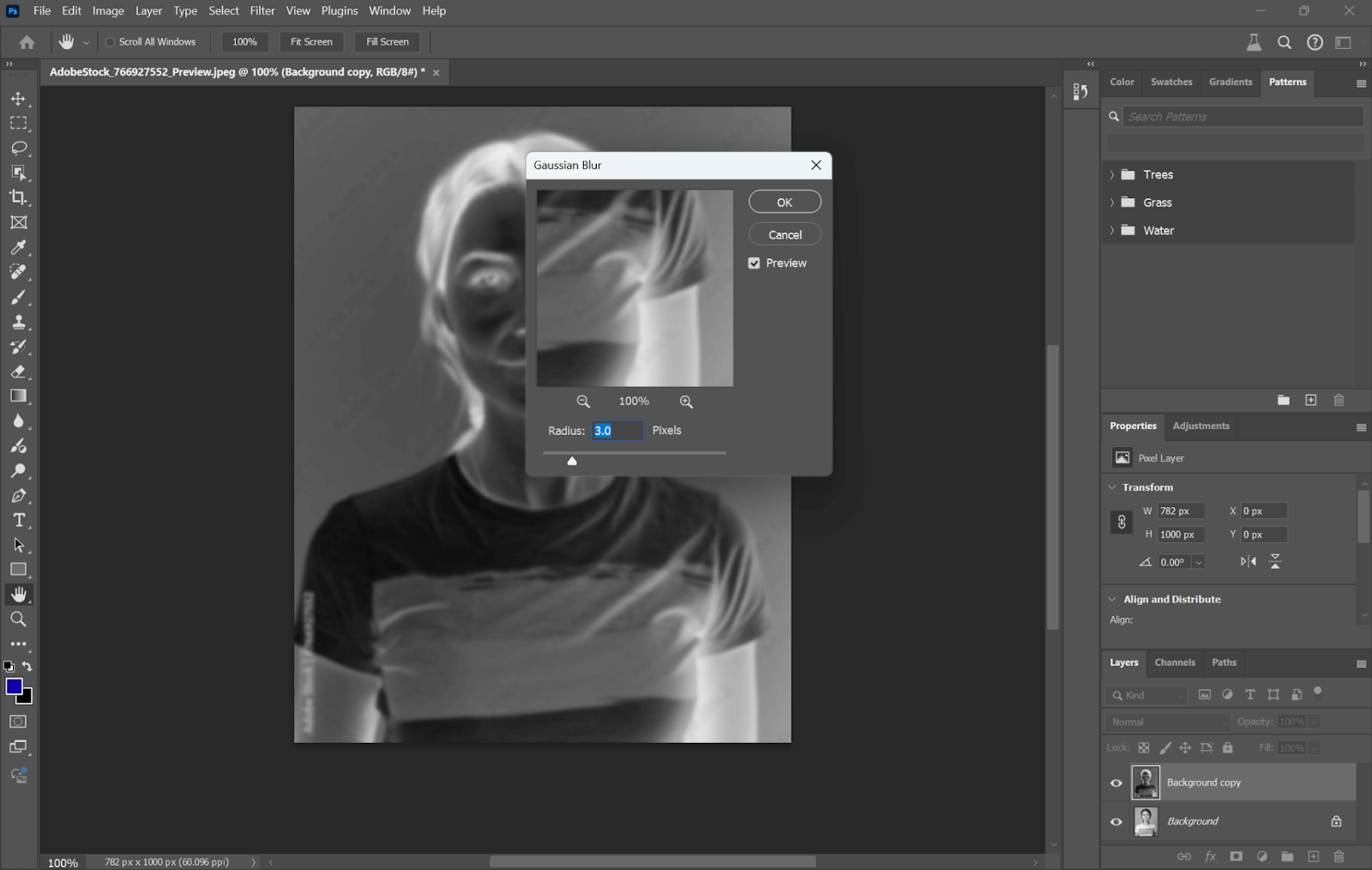 Apply the Gaussian Blur