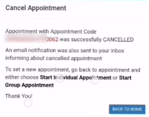 Check the Appointment Status