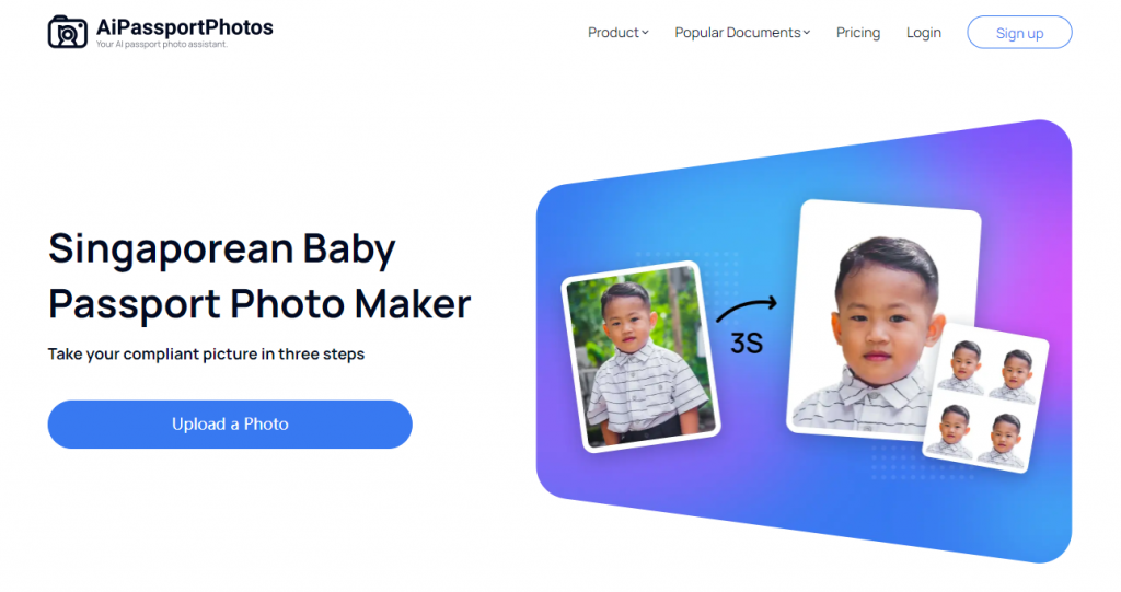 singaporean baby passport photo maker