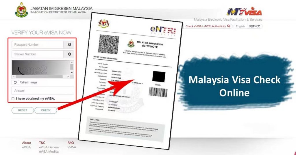 check malaysia visa status