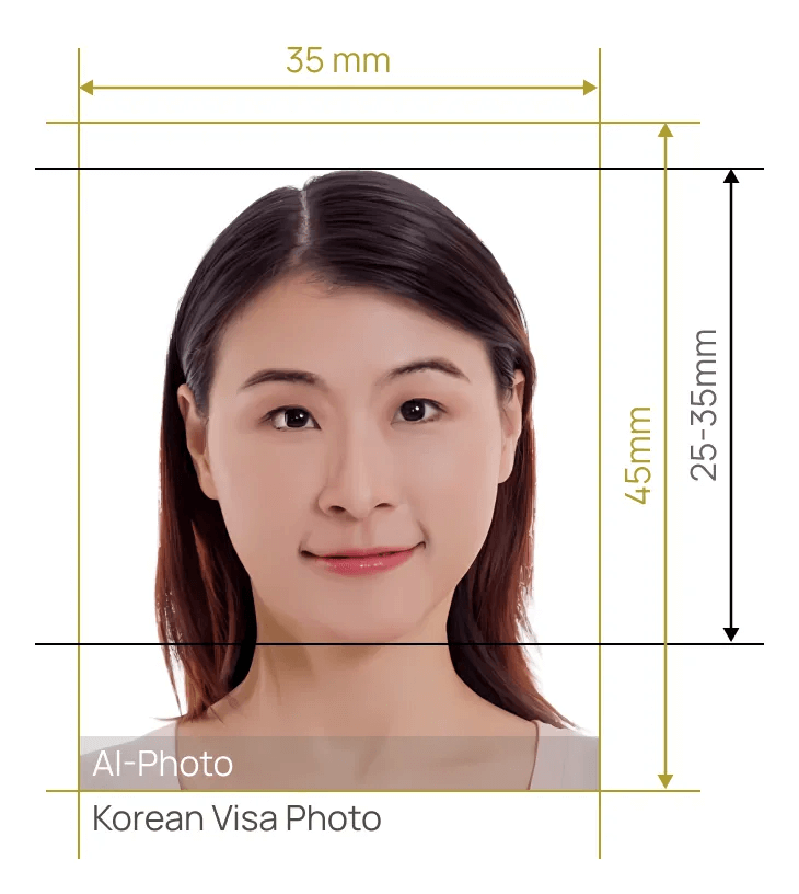 korean visa photo