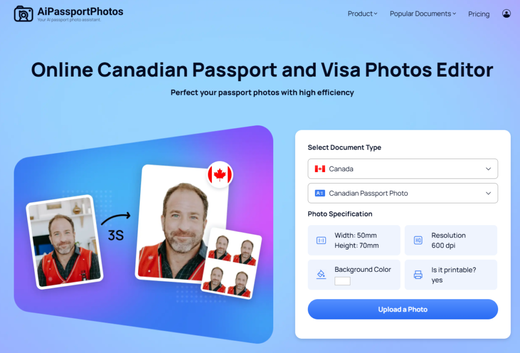 aipassportphotos for canadian passport photos